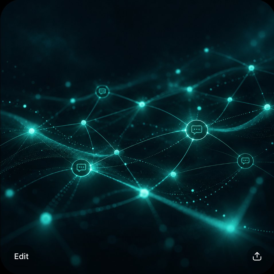 Abstract visualization of the Pixall automated engagement network